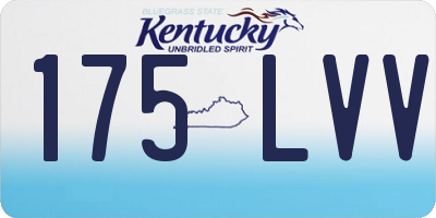 KY license plate 175LVV