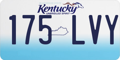 KY license plate 175LVY