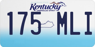 KY license plate 175MLI