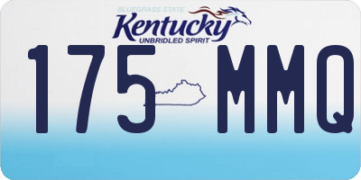 KY license plate 175MMQ