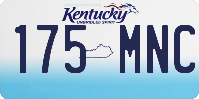 KY license plate 175MNC