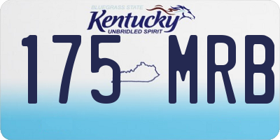 KY license plate 175MRB