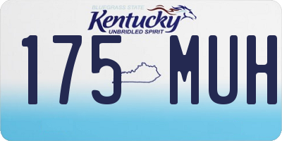 KY license plate 175MUH