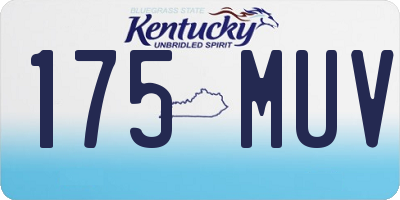 KY license plate 175MUV
