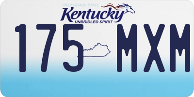 KY license plate 175MXM