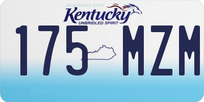 KY license plate 175MZM