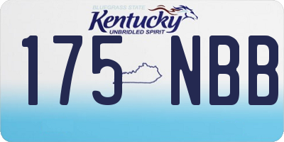 KY license plate 175NBB