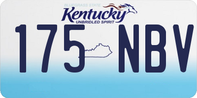 KY license plate 175NBV