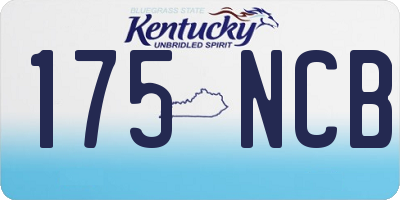 KY license plate 175NCB