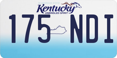 KY license plate 175NDI