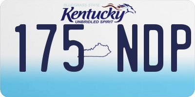 KY license plate 175NDP