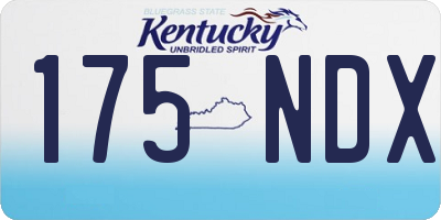 KY license plate 175NDX