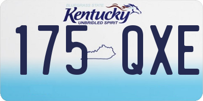 KY license plate 175QXE