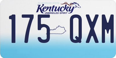 KY license plate 175QXM
