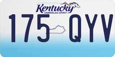 KY license plate 175QYV