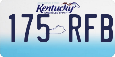 KY license plate 175RFB