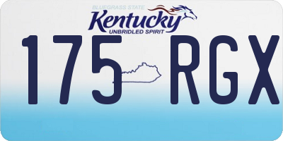 KY license plate 175RGX