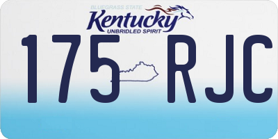 KY license plate 175RJC