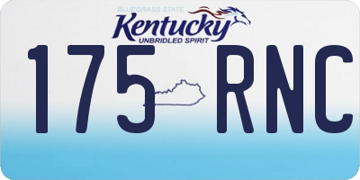 KY license plate 175RNC