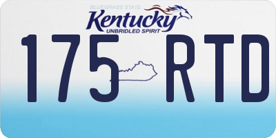 KY license plate 175RTD