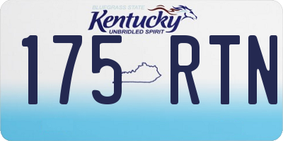 KY license plate 175RTN
