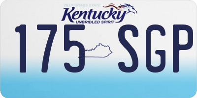 KY license plate 175SGP