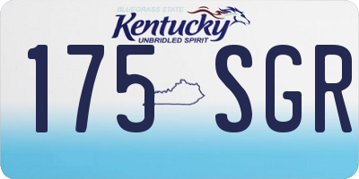 KY license plate 175SGR