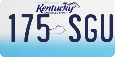 KY license plate 175SGU
