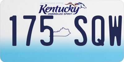 KY license plate 175SQW