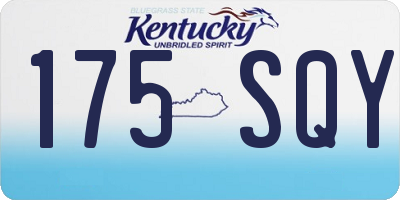 KY license plate 175SQY