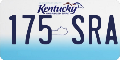 KY license plate 175SRA