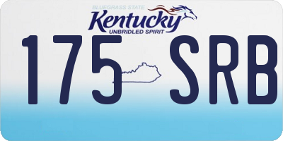 KY license plate 175SRB