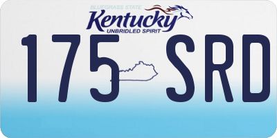 KY license plate 175SRD