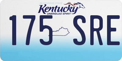 KY license plate 175SRE