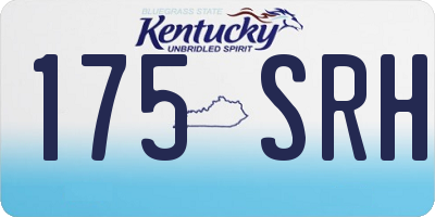 KY license plate 175SRH