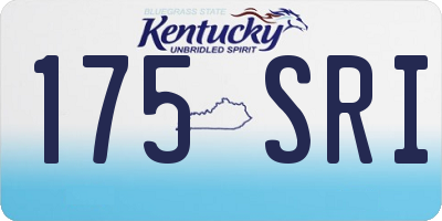 KY license plate 175SRI