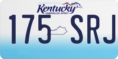 KY license plate 175SRJ