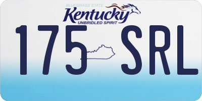 KY license plate 175SRL