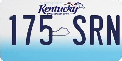 KY license plate 175SRN