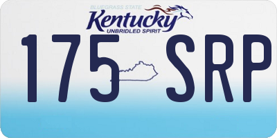 KY license plate 175SRP