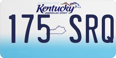 KY license plate 175SRQ