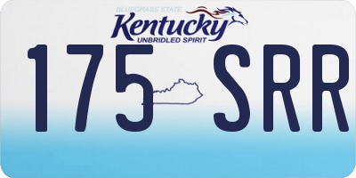 KY license plate 175SRR