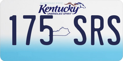 KY license plate 175SRS