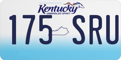 KY license plate 175SRU