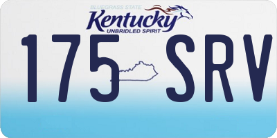 KY license plate 175SRV