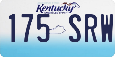 KY license plate 175SRW