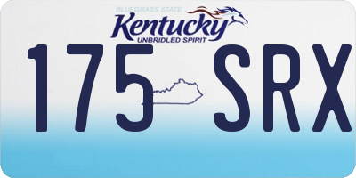 KY license plate 175SRX