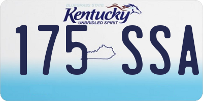 KY license plate 175SSA