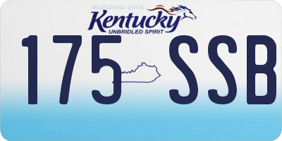 KY license plate 175SSB