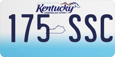 KY license plate 175SSC